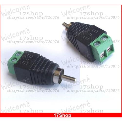 100PCS male RCA plug Terminals for Video Monitor via twisted pair Connector