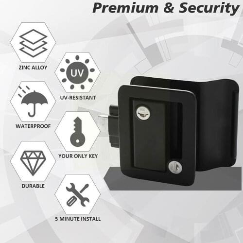 2021 Caravan RV Travel Trailer Entry Door Lock Camper Keys Latch Lock Handle with Door Door RV Replacement For RV/Camper/Tr I6A2
