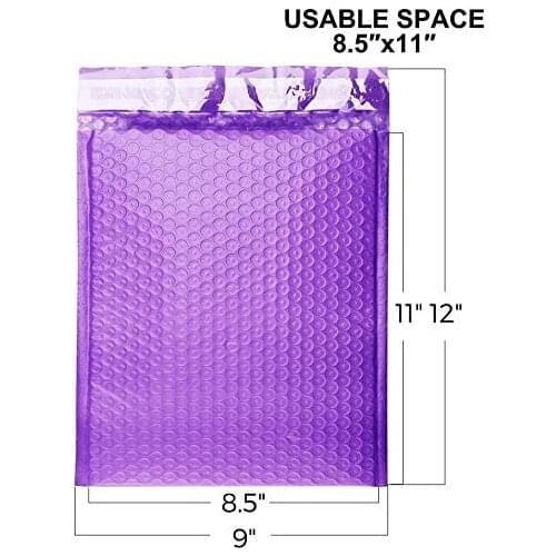 25pcs Big Bubble Mailer Purple Mailer Poly Bubble Padded Mailing Envelopes Poly Mailer For Gift Packaging Self Seal Bag Bubble