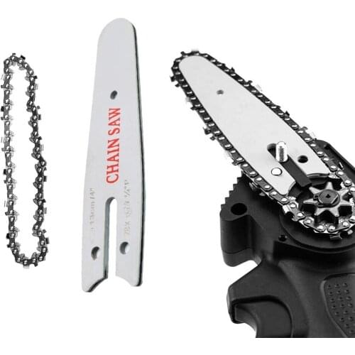 3/5Pcs Mini Chainsaw Chain 4In Chainsaw Chain Guide Saw Chain Replacement Portable for Electric Pruning Saw Garden Logging Tools