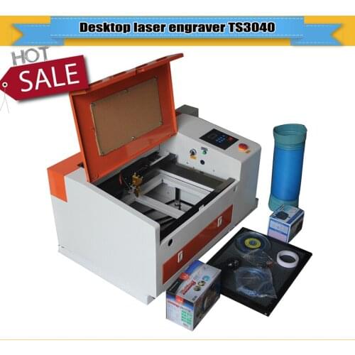 400*300mm CO2 Laser Engraving Machine TS4030 10cm motorized up and down honeycomb work tablelaser engraver