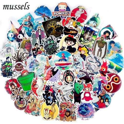 50-100Pcs Japanese Miyazaki Hayao Animated totoro Sticker Scrapbooking For Toy Skateboard Guitar Car Decorative Luggage Suitcase