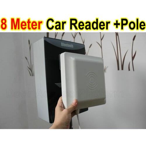 Car Parking 8 Meter UHF Card reader for Gate Access Controller System and Truck Parking system with Down installation pole kit
