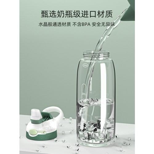 American Sports Water Cup Large Capacity Mens Cup with Straw Summer Outdoor Plastic 1000ml Gym Kettle Food Grade Plastic
