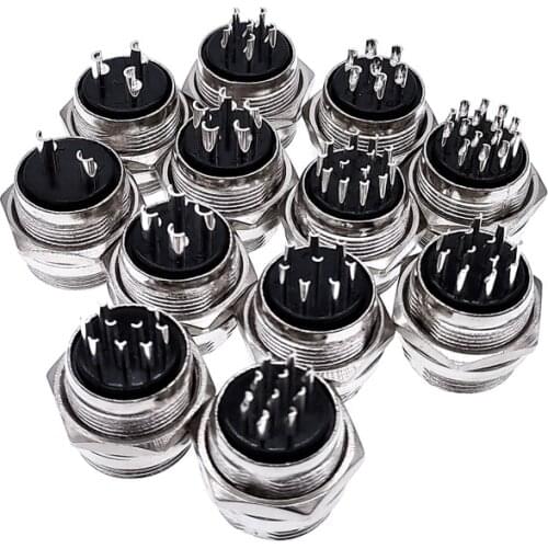 Aviation connector Male plug Diam 20mm GX20 push-pull circular quick connector 2Pin3/4/5/6/7/8/9pin/10/12/14/15pin