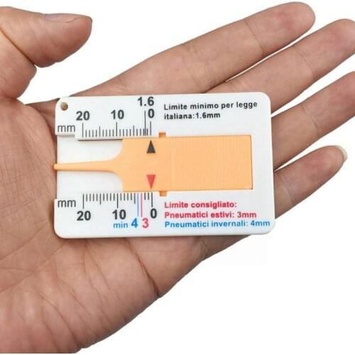 Auto Tyre Tread Depth Gauge Caliper 0-20mm Tread Piece Motorcycle Ruler Car Measure Trailer Repair Caravan Car Tread Wheel S0G0