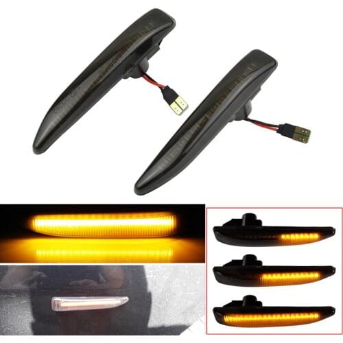 2 pieces Car LED Dynamic Flowing Sequential Indicator Side Marker Light Turn Signal Lamp For BMW 7 Series E65 E66 E67 E68 01-08