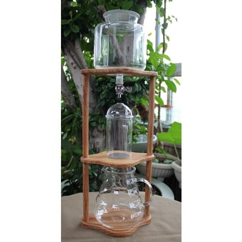 Wood household ice drip coffee brewer 350ml/600ml/800ml approx. iced drip coffee percolator MINI Dutch Cold Ice coffee dripper