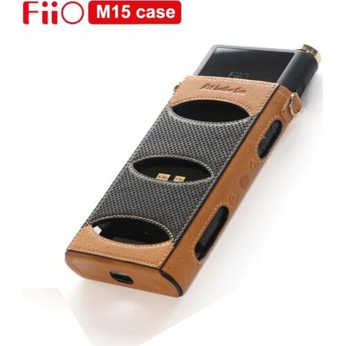 DD ddHiFi C-M15 Genuine Leather Case for FiiO Flagship DAP Music Player M15 with Free Knob Cover Knob-M15 and Lanyard