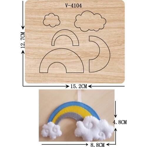 New clouds wooden dies cutting dies for scrapbooking Multiple sizes V-4104