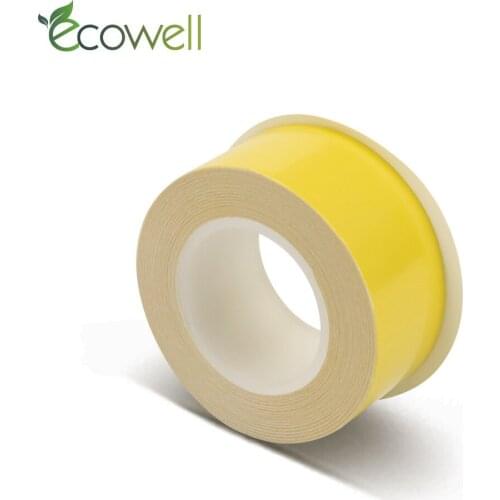 Ecowell 1Pcs 15mm LP15Y Yellow label Stickers 4M TEPRA Lite Tape compatible for KingJim LR5 LR30 MP10 MP20 MP365 label printer