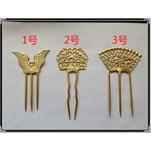 Imitate Ming Dynasty Earthed Hair Comb Antique Pinach Artwork Miao Silver Hair Stick Minority Group Vintage Hair Accessories