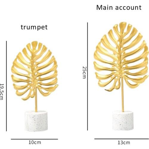 Wrought Iron Golden Collectible Vintage Gift Ornaments 2 Sizes Durable Turtle Leaf Ornament