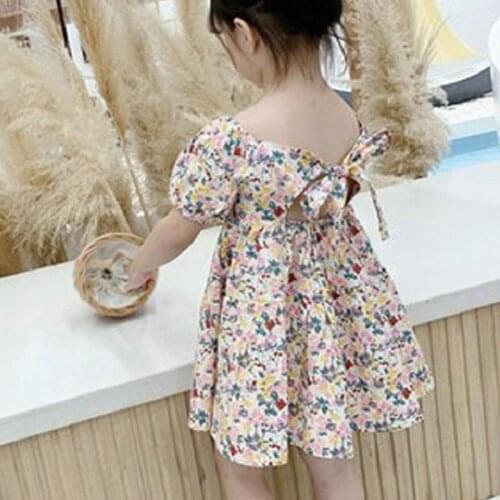 Summer Girls Dress Sweet Halter Lace Floral Princess Dress Baby Kids Clothes ChildrenS Clothing