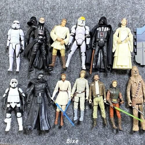 Lot 3.75inch. Star Clone Wars Imperial Attack Epic Battles Darth Maul Vader Trooper Pilot Skywalker Obi Wan Kenobi Figures Toys