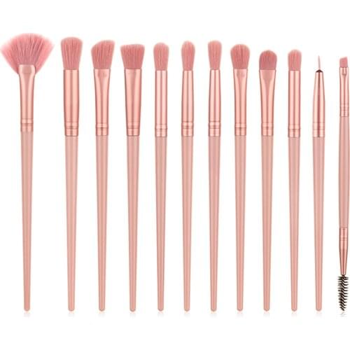 12pcs Makeup Brush Set Eye Brush Cosmetics Foundation Loose Powder Small Fan-shaped Brushes Multifunctional Make Up Beauty Tool