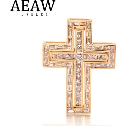 Solid Real 14k Yellow Gold Natural Diamond Pendant Gift for Women Lady Fine Real Diamond Pendant Necklace