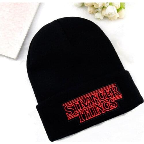 Stranger Things Embroidery Hat Men Women Winter Autumn Fashion Accessories Keep Warm Ski Knitted Beanies Gorro