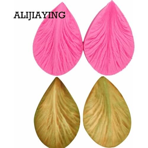 M1283 2Pcs/set Leaves Clamping silicone sugar mold cake decorating tools Fondant chocolate dessert tool cake decorating supply