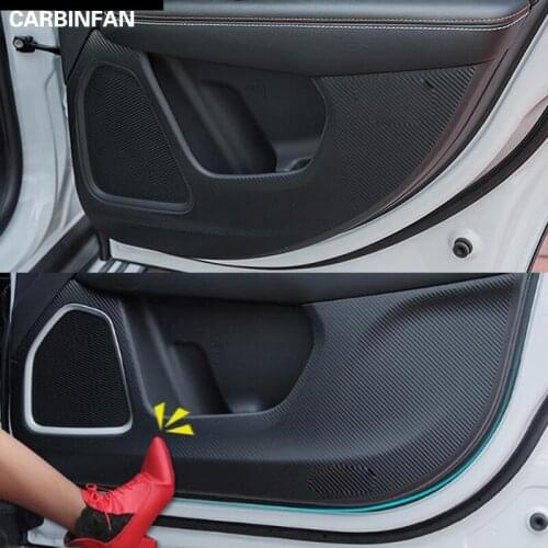 Car Styling Carbon Fiber Sticker Car Interior Door Anti Kick Stickers Decoration Protective For Jeep Compass 2017 Up