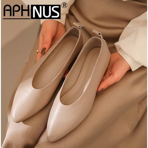 APHNUS Womens Office Work Flats Pumps Woman 2020 Shoes For Women New
