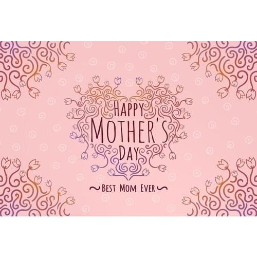 Vintage patter Mothers day background photography vinyl Mum photo backdrops for photo studio kits background fotografia lv-145