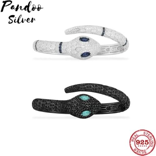S925 Sterling Silver Jewelry 1:1 Copy, Serpent Bangles Open Cuff Bracelet For Women Valentines Day Gift Bracelet Mens Trend