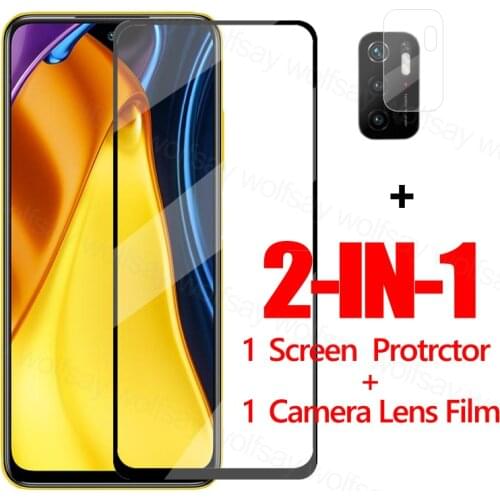 Full Glue Screen Protector For Xiaomi Poco M3 Pro Glass For Poco M3 Pro Tempered Glass Protective Phone Film For Poco M3 Pro