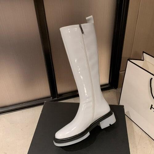 New arrival winter shoes natural Genuine leather Knee high boots women boots Knight boots Fur one cowhide Female snow boots