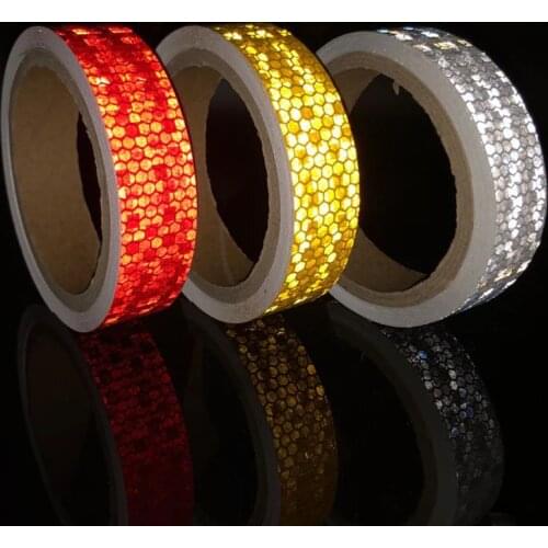 Safety Mark Reflective Tape Stickers Car-Styling Self Adhesive Warning Tape Automobiles Motorcycle Reflective Material