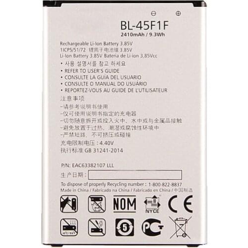 10pcs /lot 2410mAh BL-45F1F Replacement Battery for LG k8 K9 2018 K4 K3 M160 Aristo MS210 X230K M160 X240K LV3 (2017 version K8)