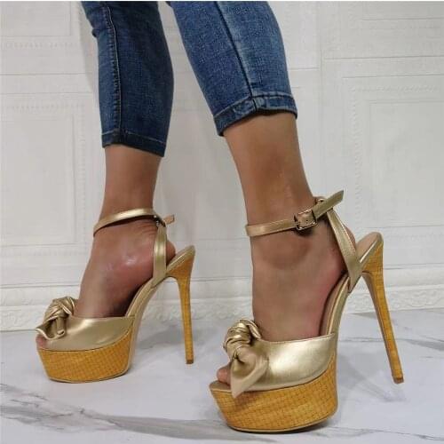 2021 Fetish Extreme High Heels Women Summer Sandals Female Butterfly Sexy Party Wedding Elegant Bridal Platform Shoes Woman