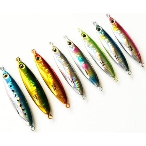 5PCS Deep sea Jigging Fishing Ocean Boat Rock Beach Metal Jig Jigbait Spoon Lure baits 10g 15g 20g