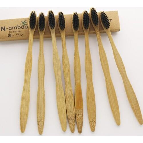 5000 pieces Bamboo Toothbrush Manual Toothbrush Soft Bristles Adult Toothbrush Custom Handle Logo Print Box And Free Shipping