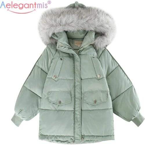Aelegantmis Women's Parkas With Fur