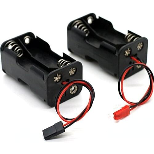 Battery Box Of Receiver Holder Case 4 AA RC Model 6v Servo JST Plug for Flysky Frsky Transmitter