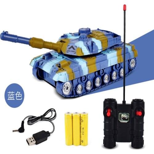 Stone Children Electric Remote Control Tank Toy Wireless Charging Remote Control Simulation Military Model Tank Boy Toy Gift