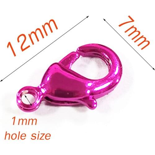 5-10 pcs magenta Lobster Clasps Lobster Claw Trigger Clasp Jewellery Making Fasteners charm with chain Findings Trigger Clasps