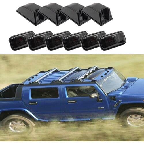 For Hummer H2 2003-2009 SUT 2005-2009 10x Front Rear Amber Red LED Cab Roof Marker Lights Light Kit