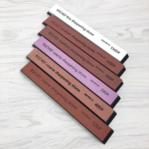 White alundum 6pcs 120 240 400 600 1000 1500# knife sharpener Grindstone Whetstone Single sharpening stone Honing System