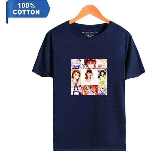 Kana Hanazawa Summer Harajuku Breathable Fashion 100% Cotton Short-sleeved T-shirt Casual Unisex Round neck Sportswear