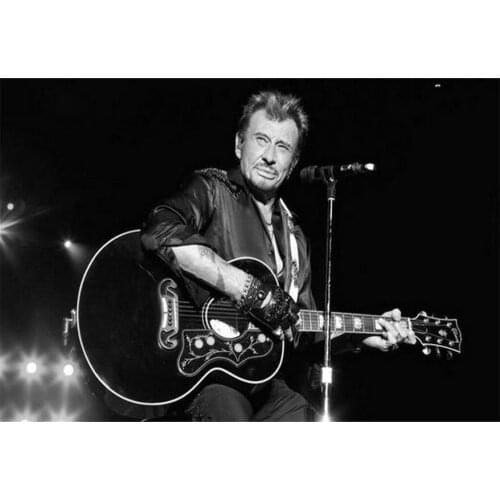 ArtBack Full square 5d diamond painting johnny hallyday portrait