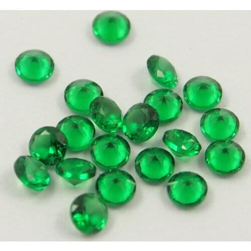 Brilliant cut blue sapphire lab emerald Wax Setting Heat Resistant Stone for Ring making