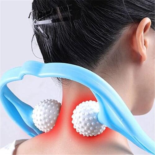 Magnetic Therapy Cervical Spine Massager Plastic Neck Massage Multi-function U Shaped Pain Relief Relaxation Manually Tool