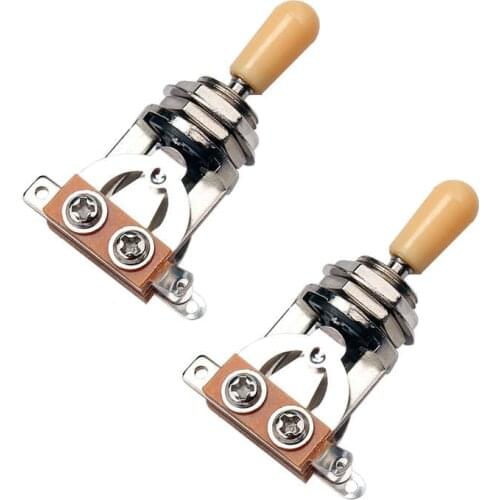 Metric 3 Way Short Straight Guitar Pickup Selector Toggle Switch Knob For Gibson Epiphone Lp Les Paul Electric Guitar Parts, Sil