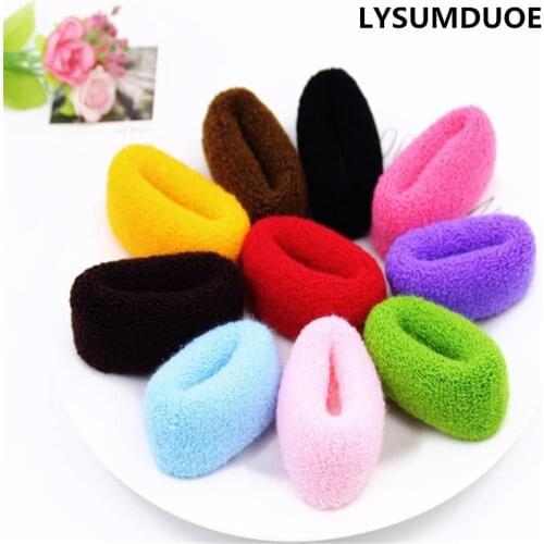 Fashion 12Pcs Women Hair Ring Rope Wide Thick Hairband Elastic Bands Candy Ponytail Holder Cotton Girl Child Jewelry Accessory