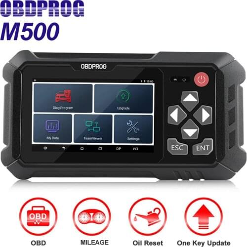 OBDPROG M500 OBD2 Engine Scan Instrument Cluster Adjust Car Diagnostic Tools Meter Adjustment KM Change Oil Automotive Scanner