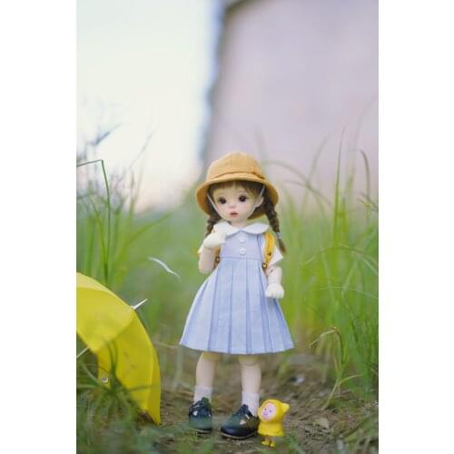 BJD doll clothes 1-6 size YOSD OB24 big fish body card milk skirt uniform skirt fisherman hat doll accessories (30 days pre-sale