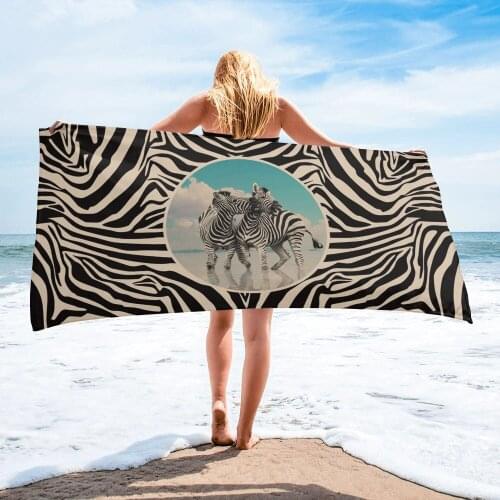 Zebra Texture Zebra Beach Towel Luxury Quick-dry Microfiber Bath Towels Yoga Mat Sport Swimming Towels