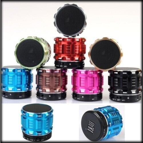By DHL or EMS 50 pieces universal Portable Mini Bluetooth Speakers Metal Steel Wireless Smart HandsFree Speaker